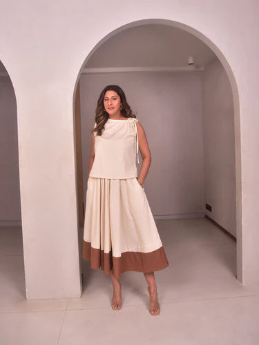 WhySoBlue Amara & Tan Skirt