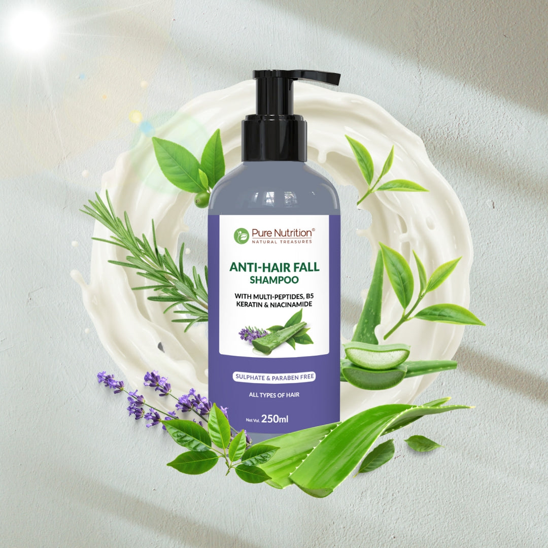 Pure Nutrition Anti-Hair Fall Shampoo with Peptides, B5 & Niacinamide – 250ml