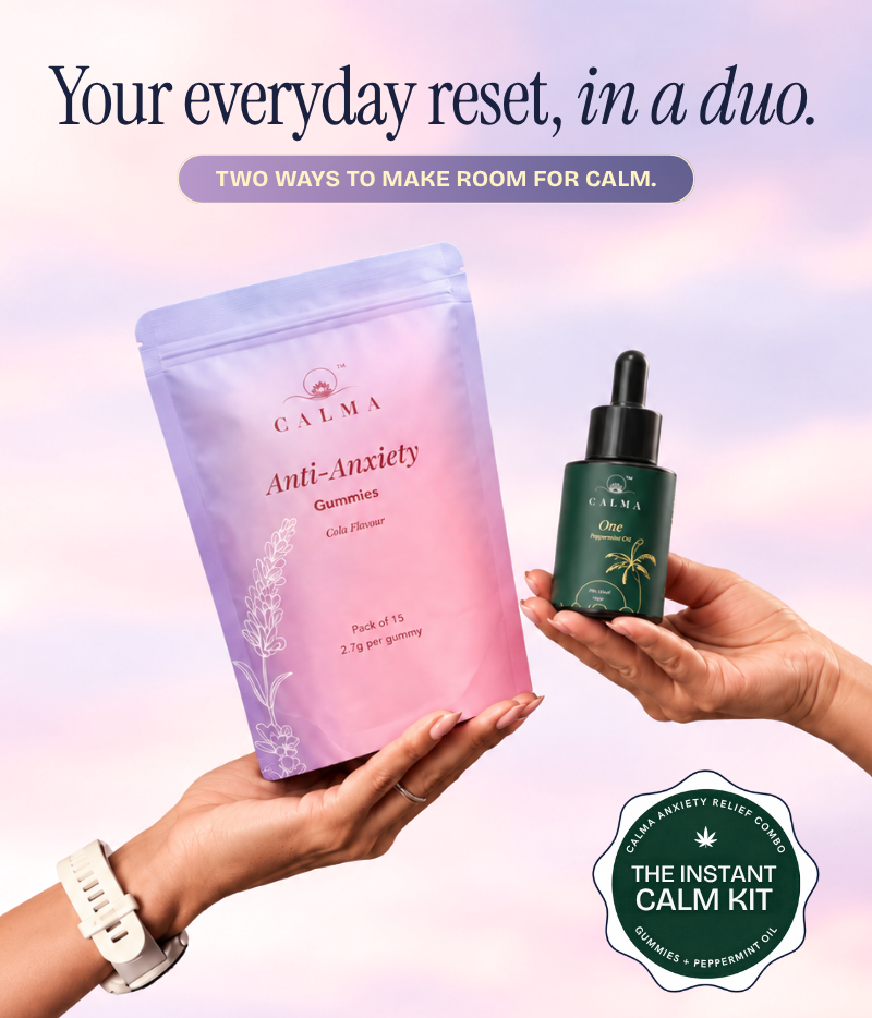 Calma One CBD Oil + Anti-Anxiety Gummies Combo | Vijaya Extract for Stress & Relaxation Support