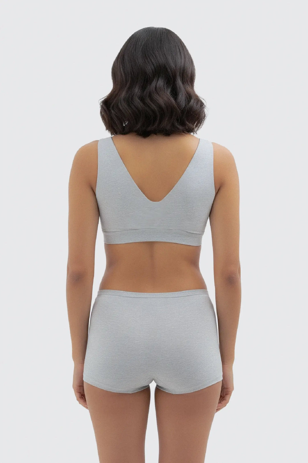 Anti Thigh-Rub Bamboo Boy Shorts - Limestone Grey