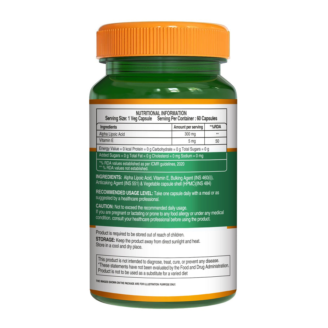 Alpha Lipoic Acid Capsules 305 mg | Supports Antioxidant