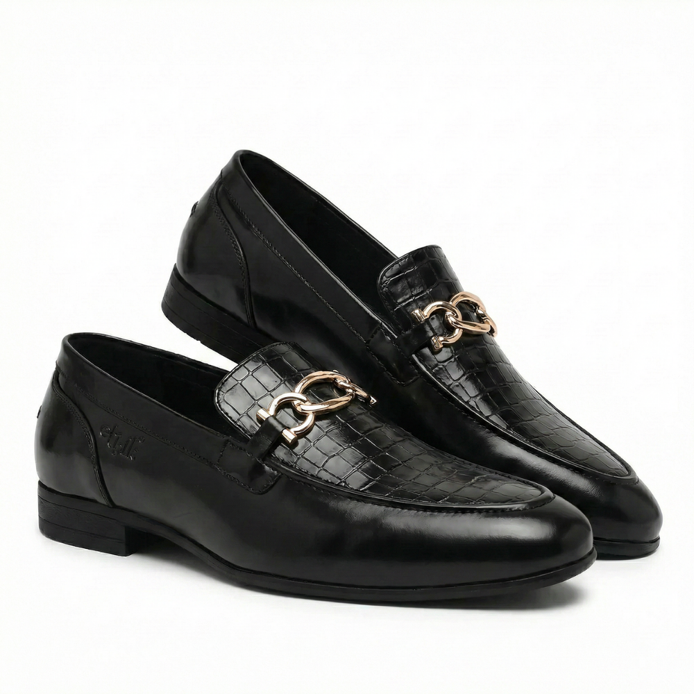 Aristocrat  Black  Horsebit Loafers