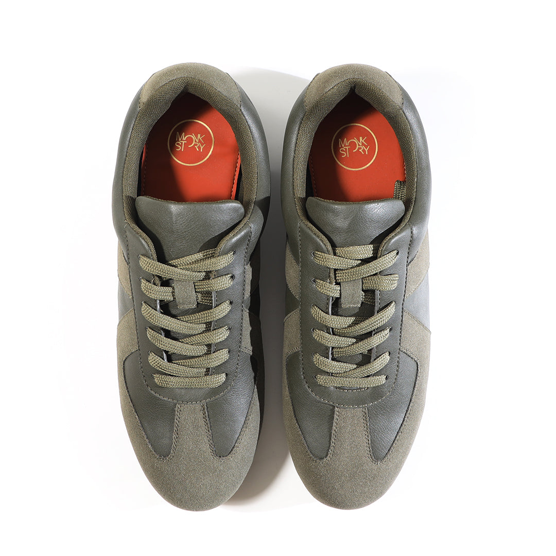 Monkstory Escape Classic Panel Sneakers – Olive Green