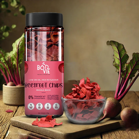 Bonvie Beetroot Chips - Masala 125 grams