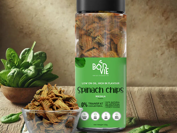 Bonvie Spinach Chips - Masala 125 gm