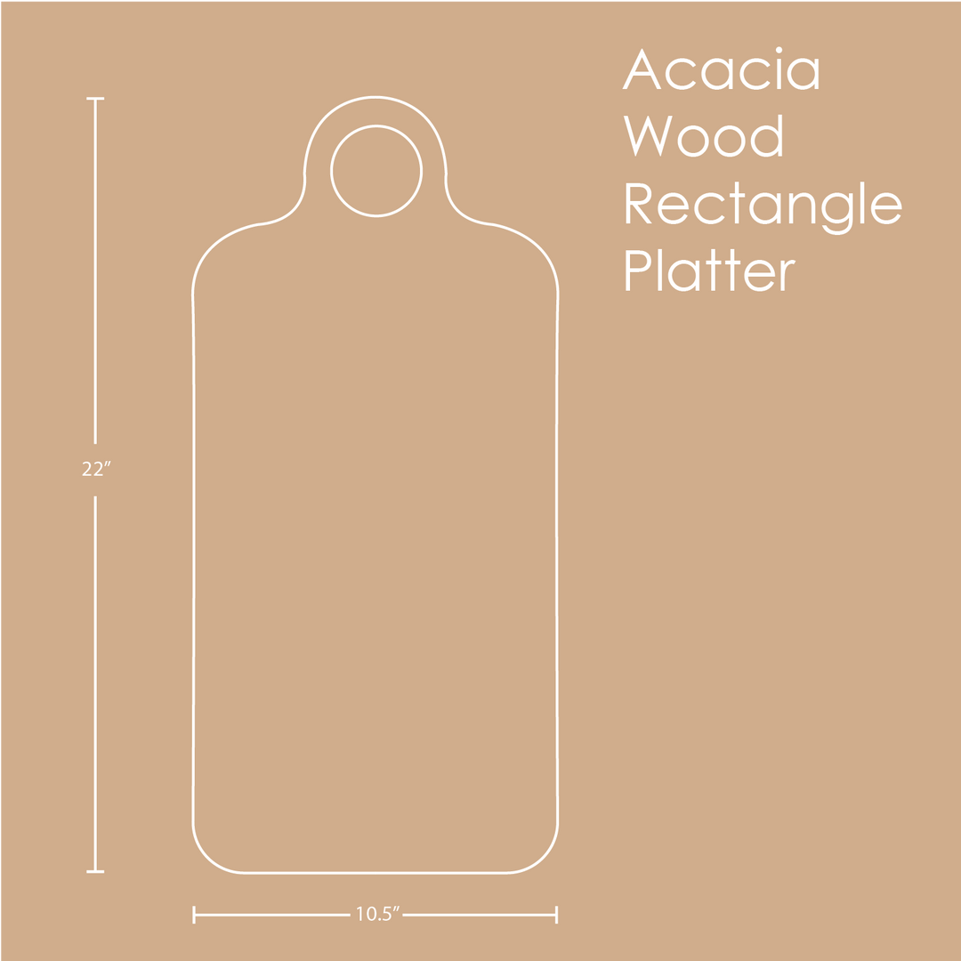 Muun Home Acacia Wood Rectangle Platter