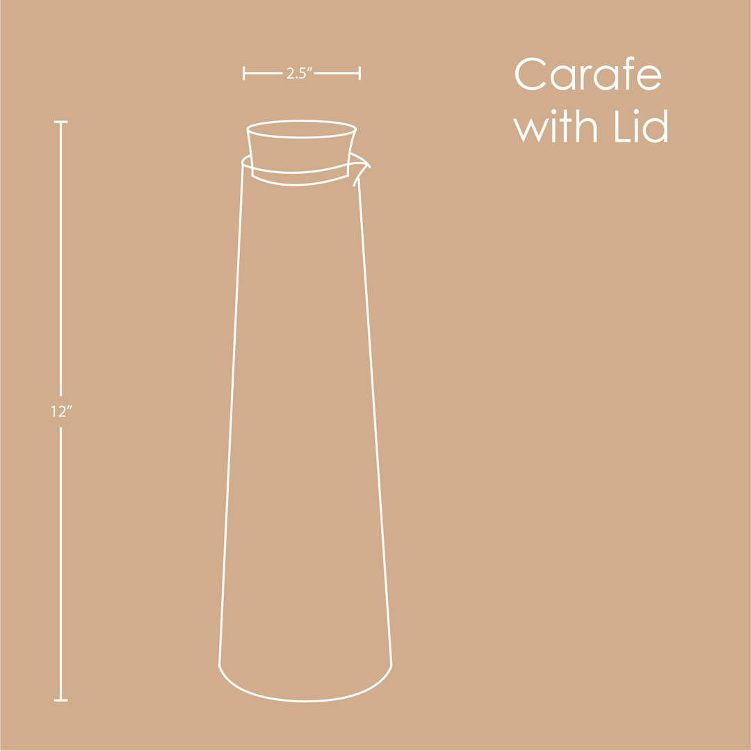 Muun Home Glass Carafe with Cork Lid