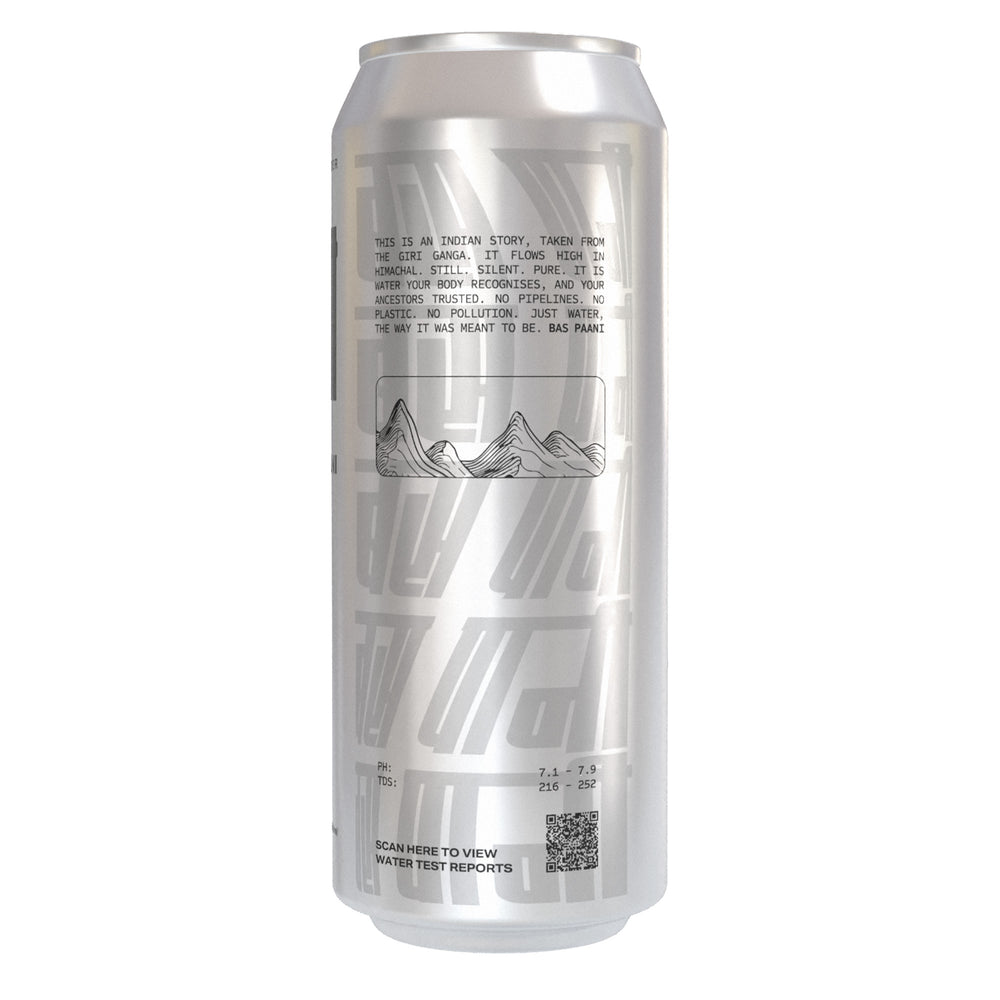 Bas Paani Naturally Alkaline Canned Mineral Water 500ML - 4 Pack