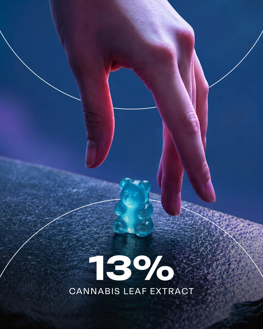 The Trost Mello Gummies - 13% Cannabis Leaf Extract - Blueberry
