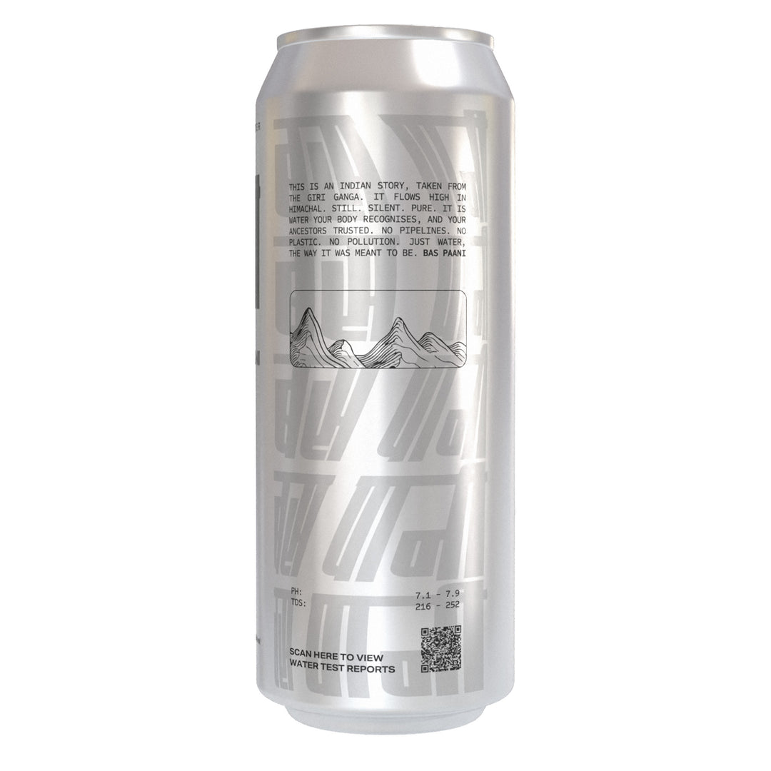 Bas Paani Naturally Alkaline Canned Mineral Water 500ML - 4 Pack