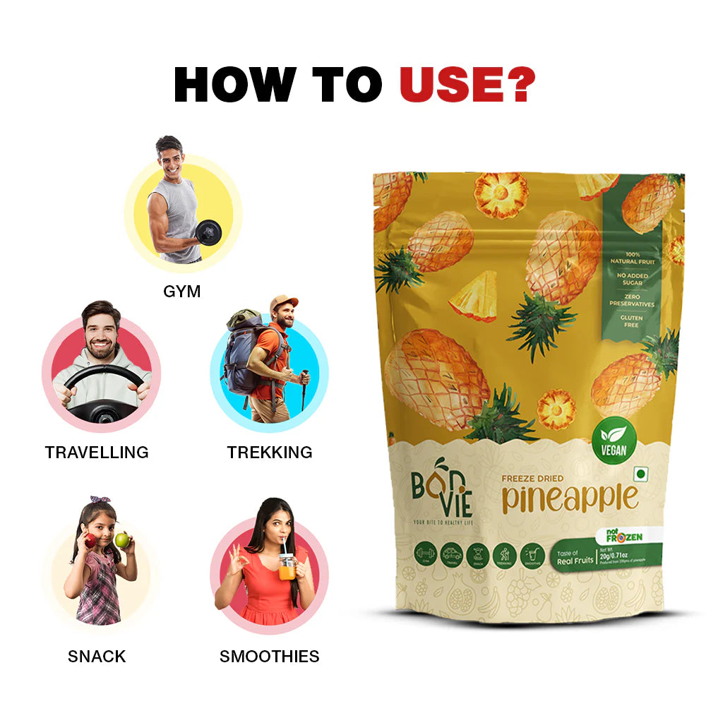 Bonvie Freeze Dried Pineapple - 20 grams