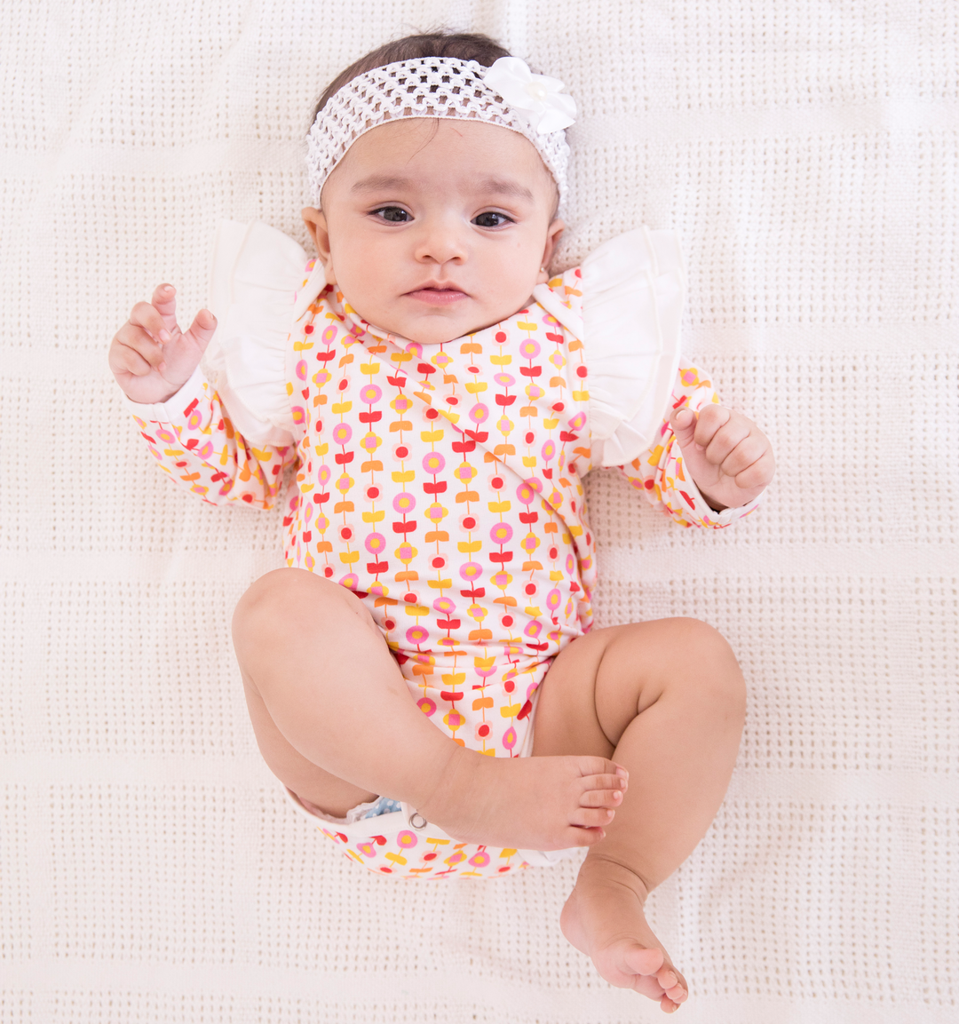 Ola! Otter Ruffle Full Sleeve Bodysuit