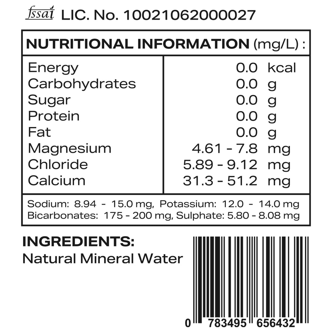 Bas Paani Naturally Alkaline Canned Mineral Water 500ML - 4 Pack