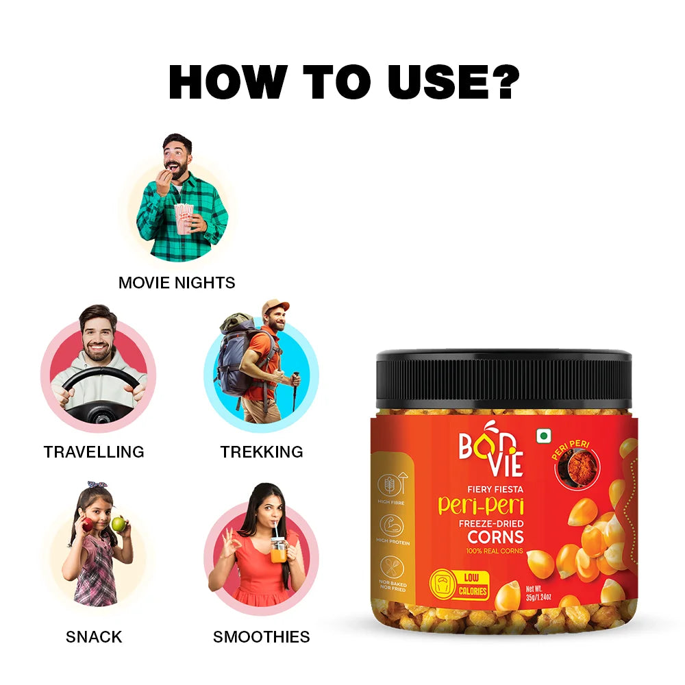Bonvie Freeze Dried Peri Peri Corn 35 gm