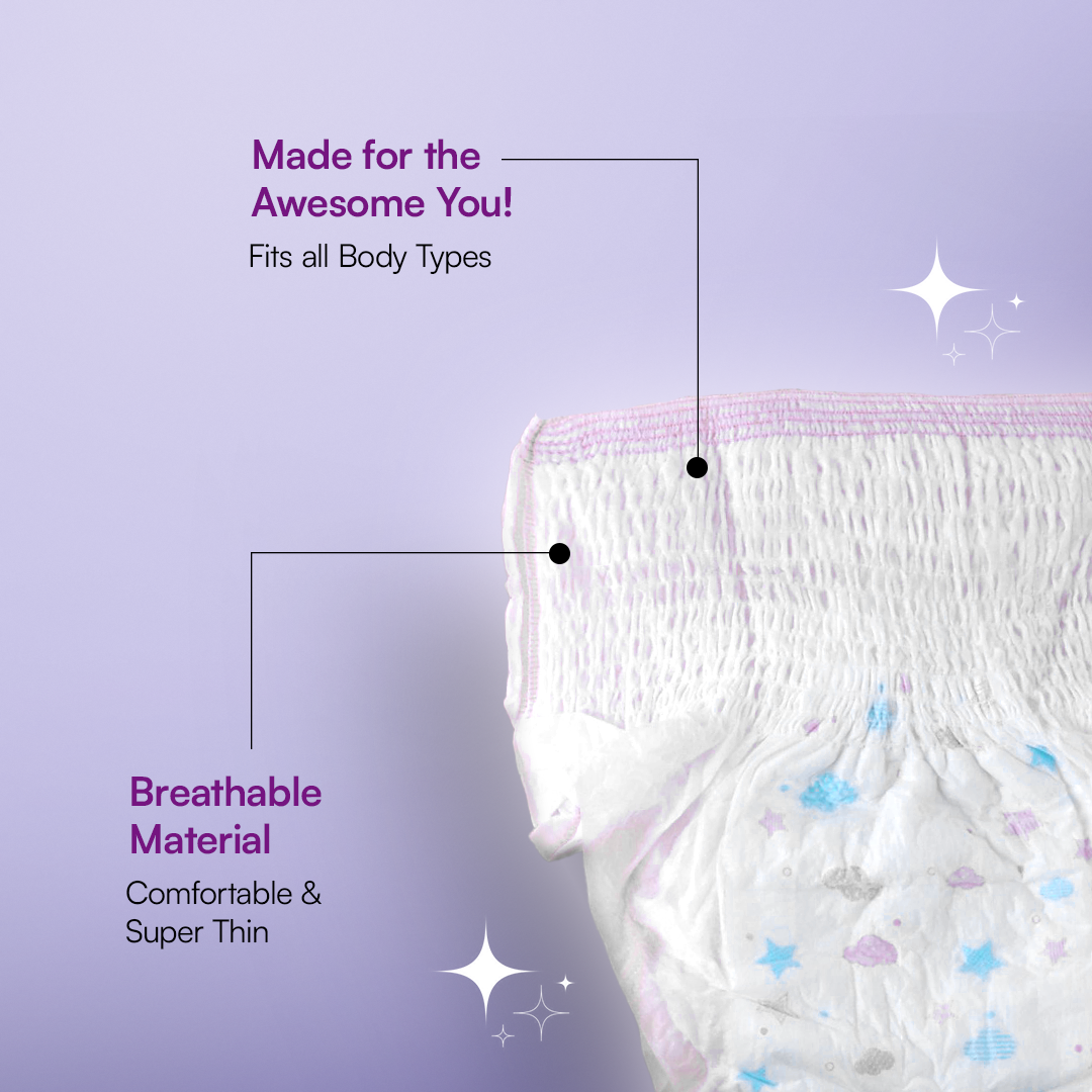 Flawsome Period Combo for Women | XL Cotton Sanitary Pads (Pack of 10) + Cotton Panty Liners (Pack of 30) + Disposable Period Panties Size XL (Pack of 4) | Ultra-Thin, Rash-Free, Toxin-Free, Leak-Proof | With Disposal Cover | For Sensitive Skin