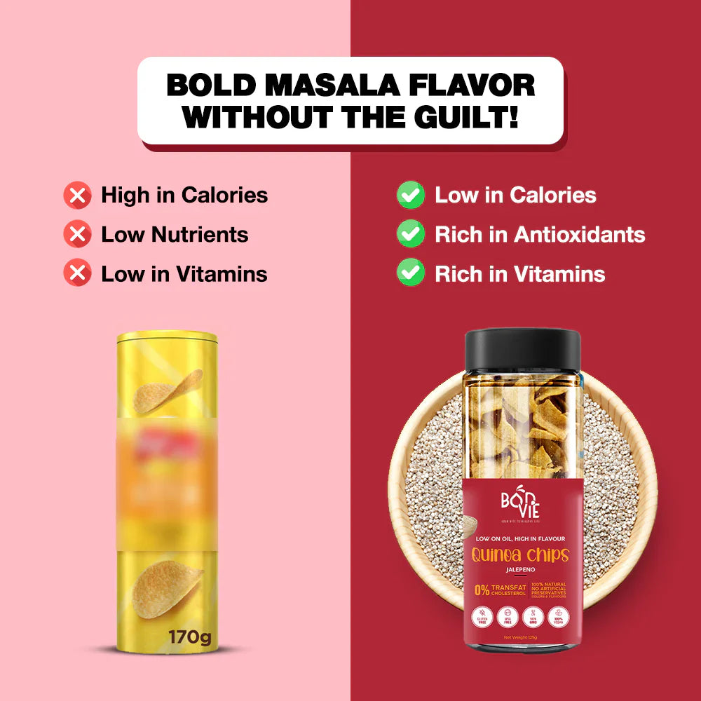 Bonvie Quinoa Chips - Jalapeno 125 gm