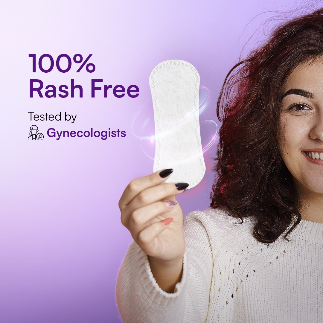 Flawsome 100% Organic Sanitary Pads | High Absorption | Cotton Sanitary Pads | Soft and Rash Free | Toxin-Free (Pack of 50, L)