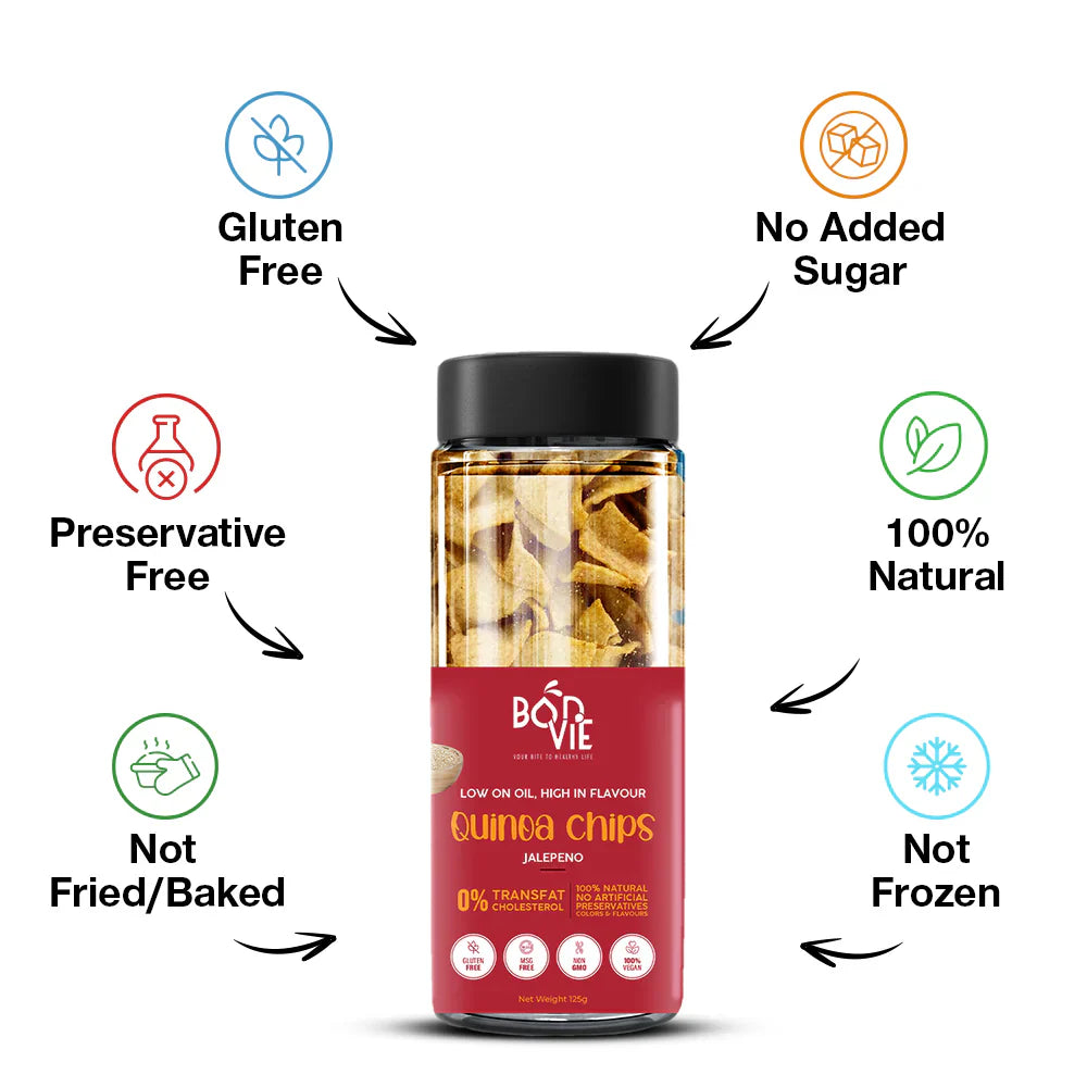 Bonvie Quinoa Chips - Jalapeno 125 gm