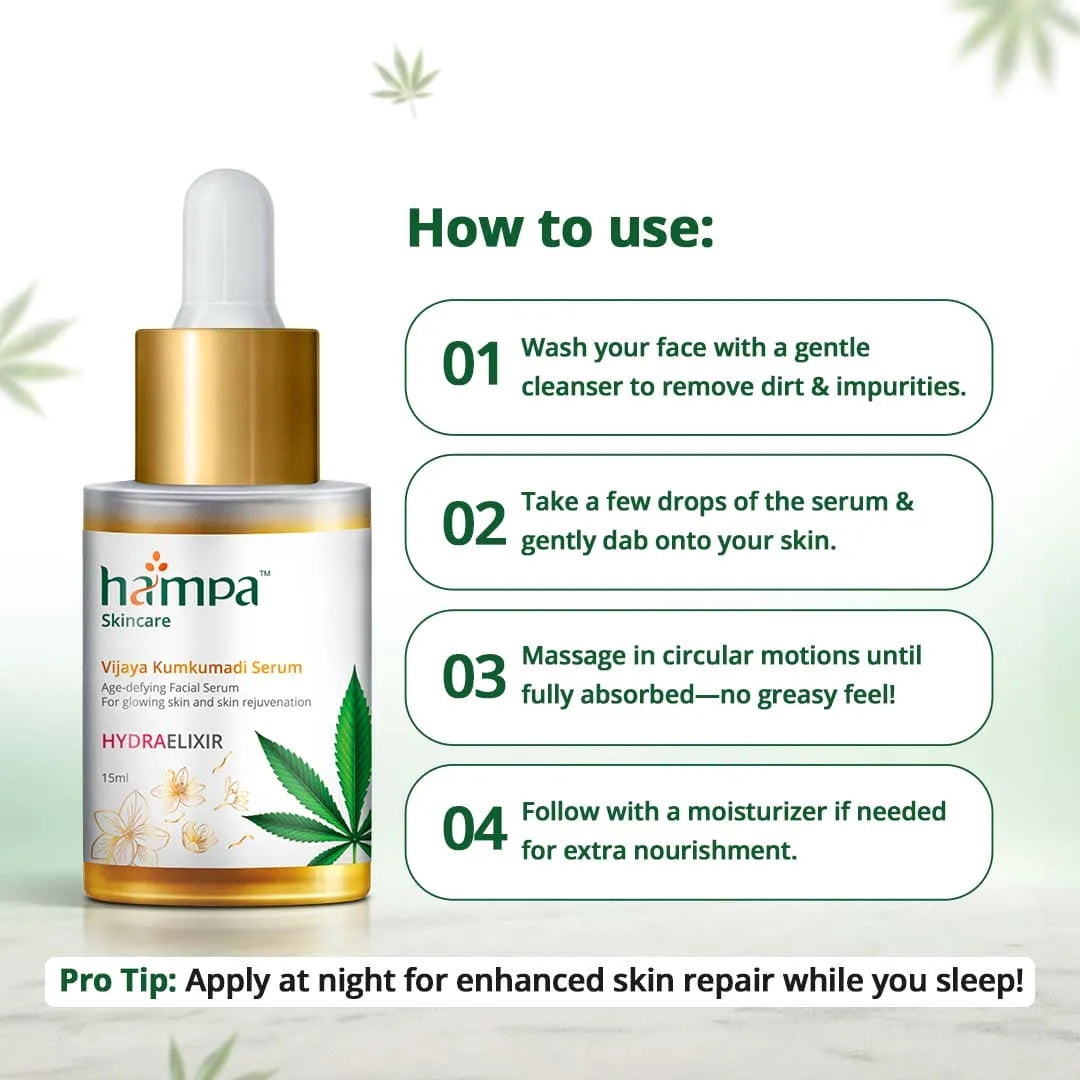 Hampa Kumkumadi Serum - For Radiant Youthful Skin