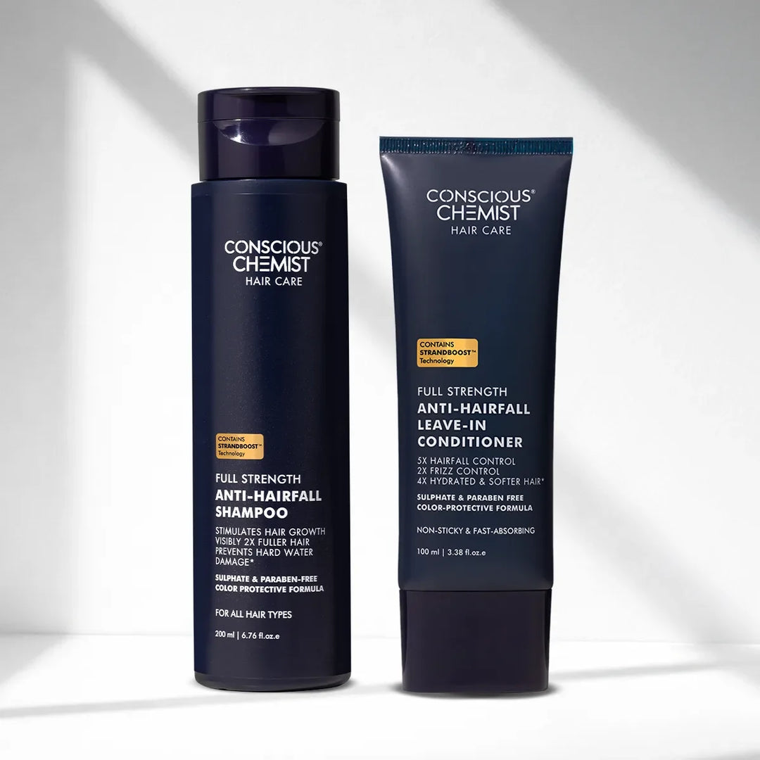 Anti-Hairfall Strength Duo | Shampoo & Conditioner | Reduces Hairfall & Frizz | Combo