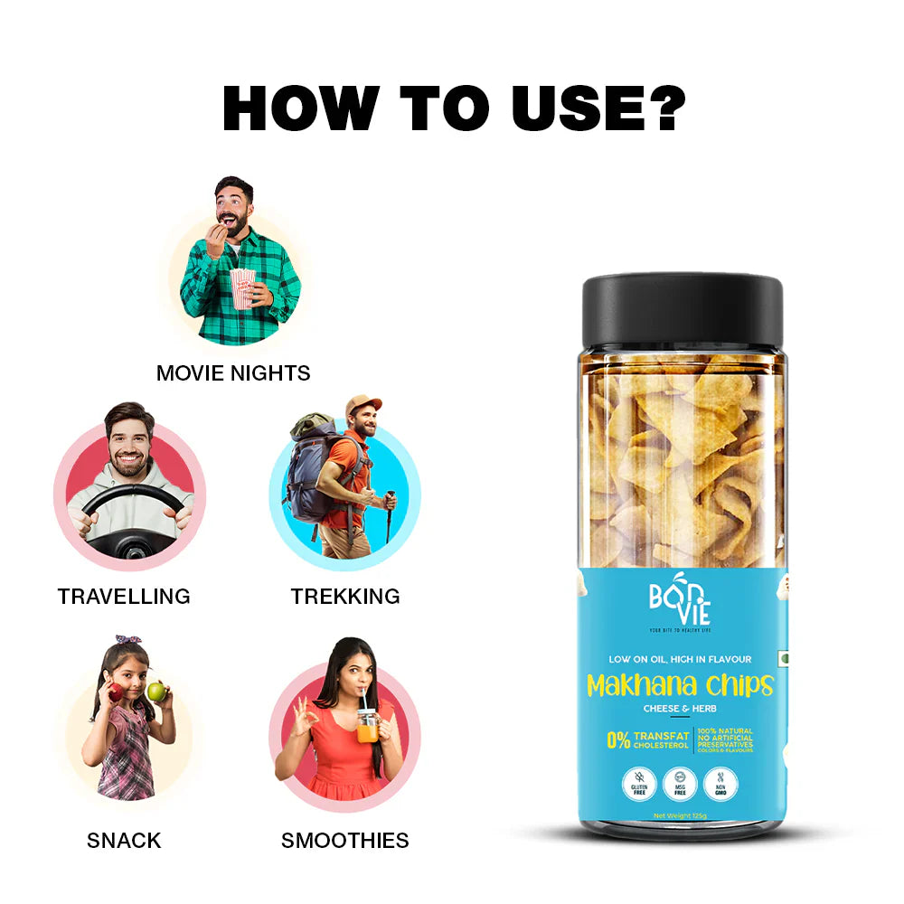 Bonvie Makhana Chips - Cheese & Herbs 125 gm