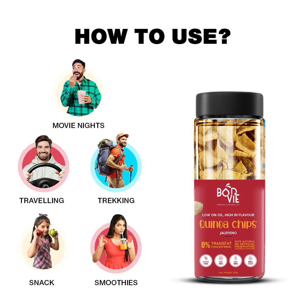 Bonvie Quinoa Chips - Jalapeno 125 gm