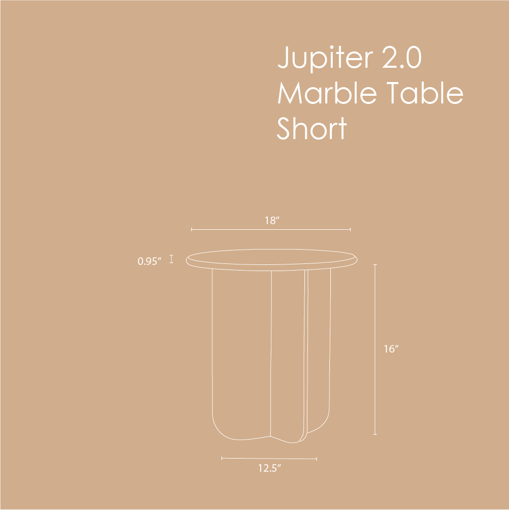 Muun Home Norge Marble Table - Jupiter