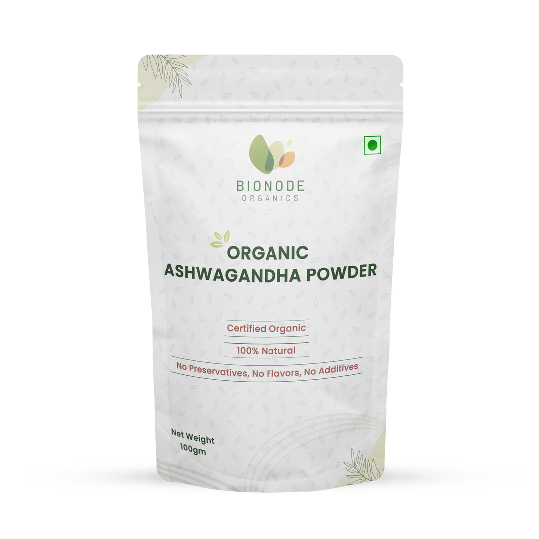 Bionode Organics Certified Ashwagandha Powder | Immune System Support | Muscle Strength and Recovery | Pack of 2