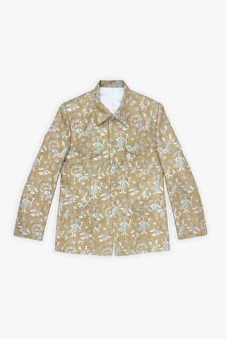 Adam Leaves Aspen - Men's hemp printed jacket