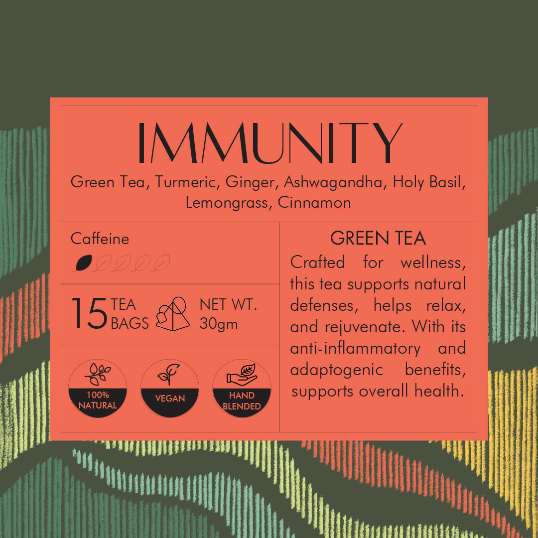 Ginger Turmeric Tea | Green Tea - 15 Count