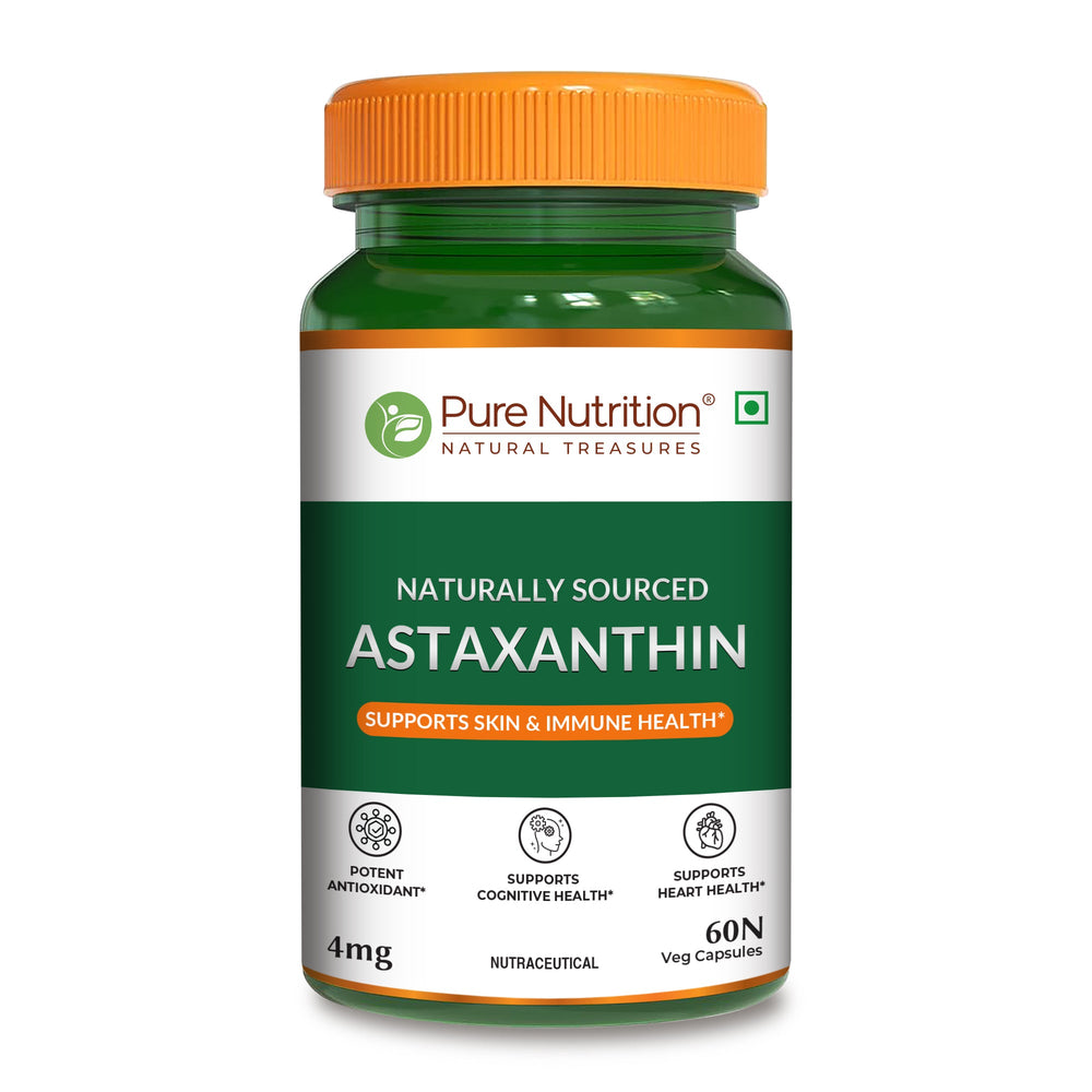 Astaxanthin 4mg Veg Capsules Eye, Skin & Muscle Health | Natural Antioxidant