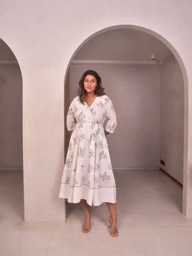 WhySoBlue Avis Wrap Dress