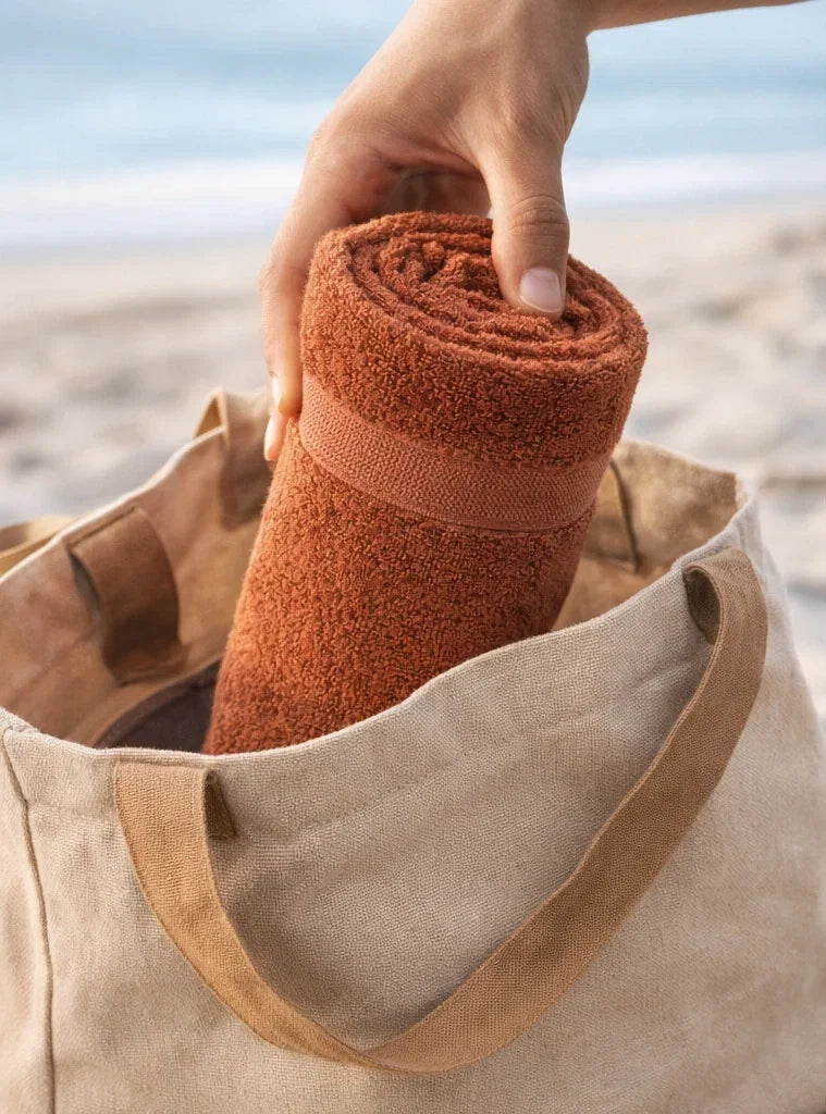 Bamboo Bath Towel – Ultra Soft, Quick Dry & Eco-Friendly Luxury Care | Rust