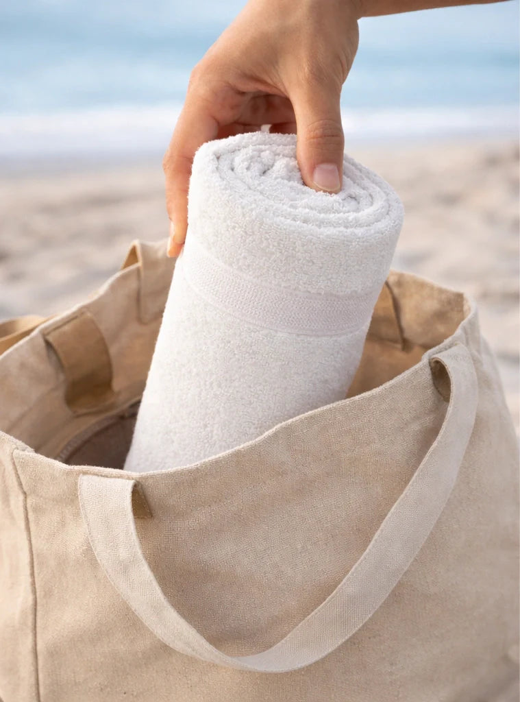 Bamboo Bath Towel – Ultra Soft, Quick Dry & Eco-Friendly Luxury Care | Green and White | Pack of 2