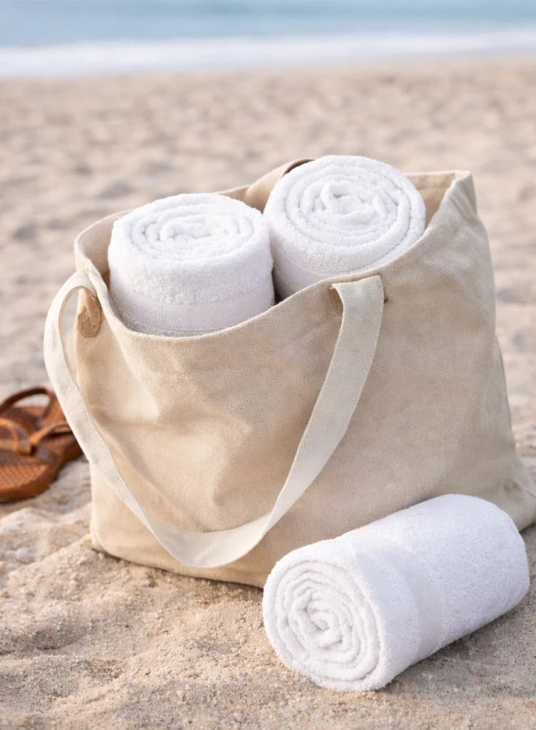 Bamboo Bath Towel – Ultra Soft, Quick Dry & Eco-Friendly Luxury Care | Rust and White | Pack of 2