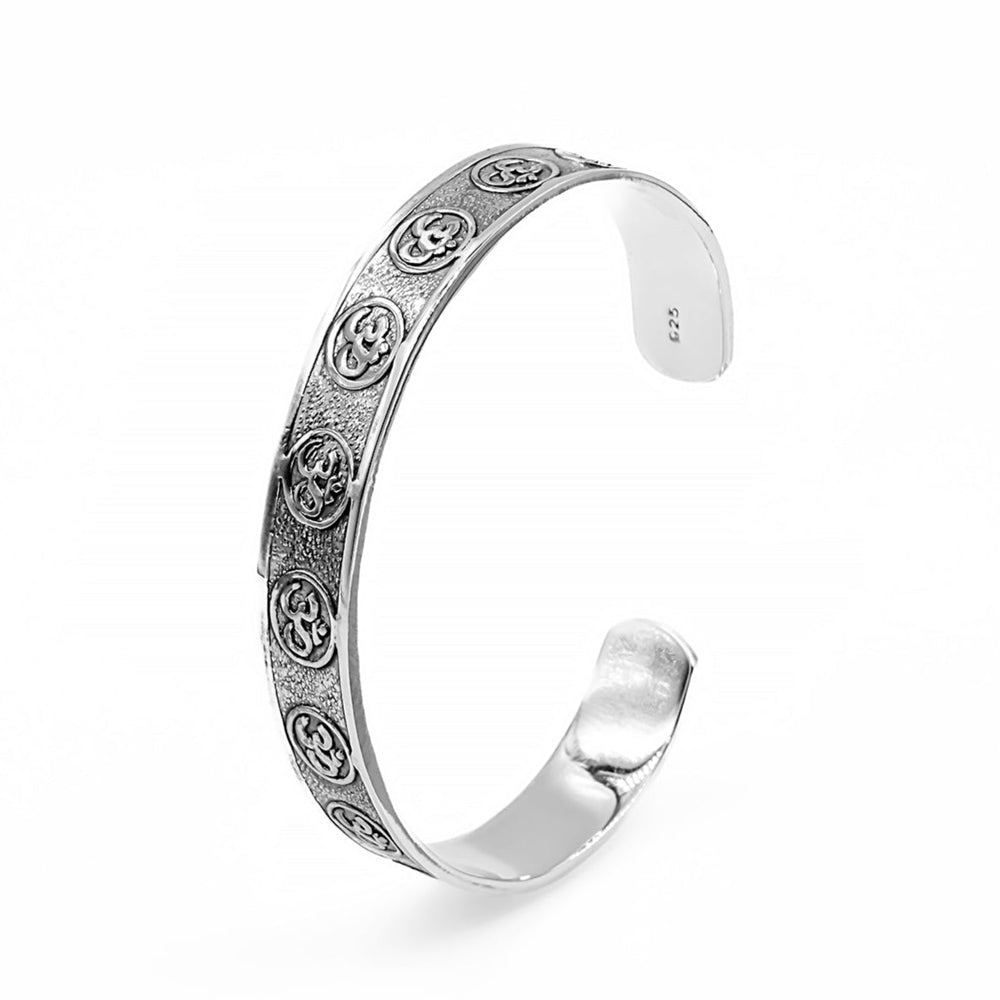 Atman - 925 sterling silver men's om Cuff bracelet