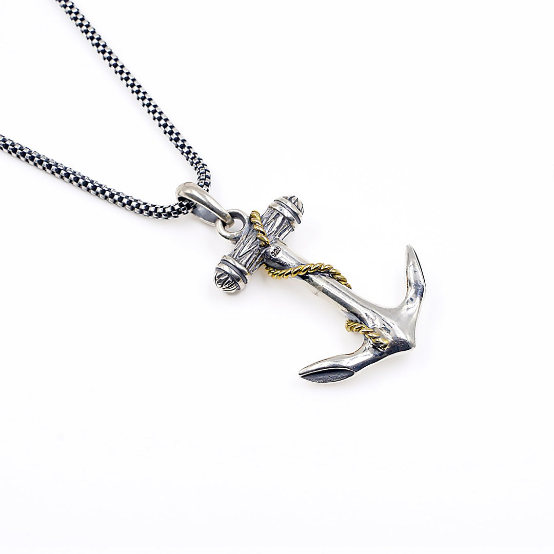 Anchor pendant in 925 sterling silver