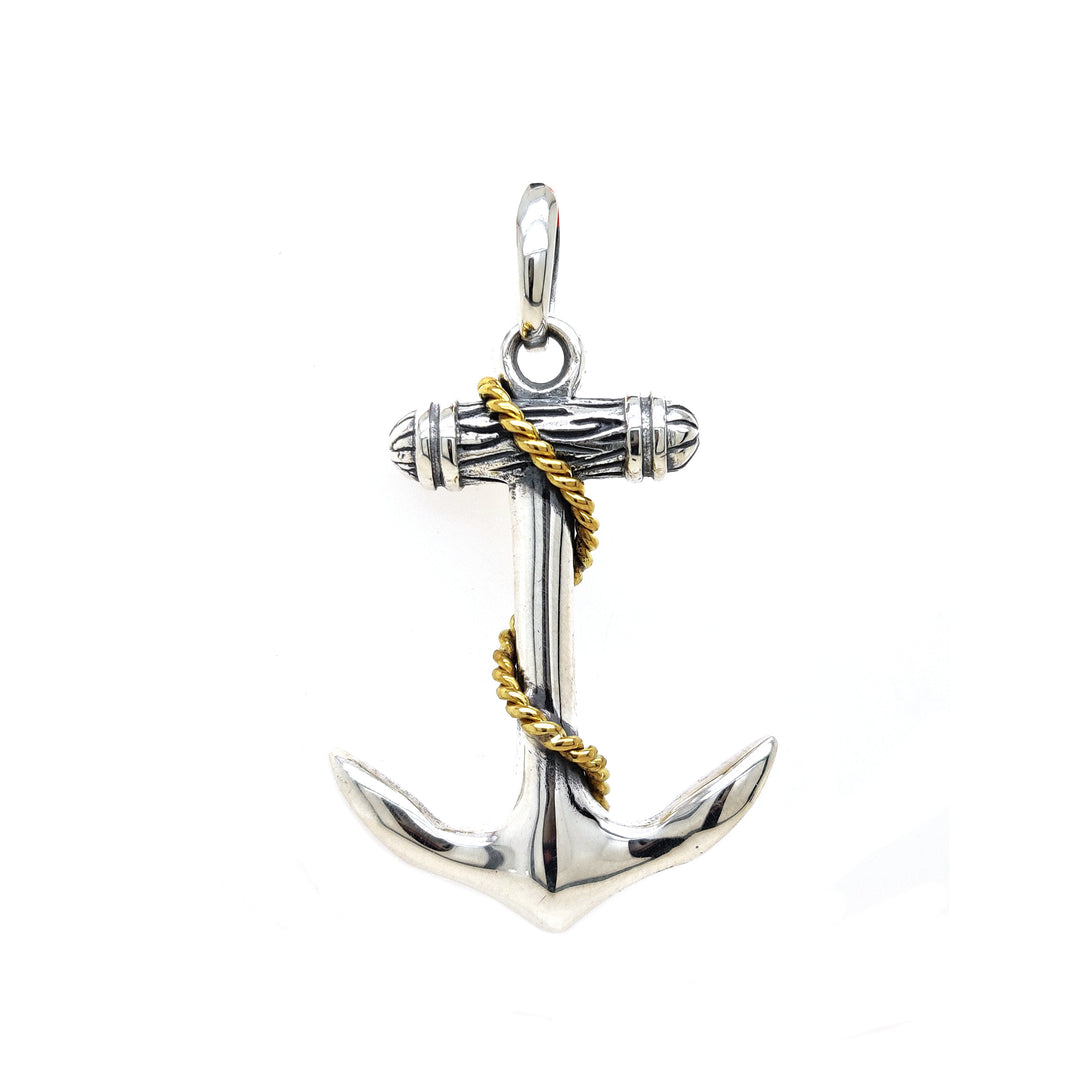 Anchor pendant in 925 sterling silver