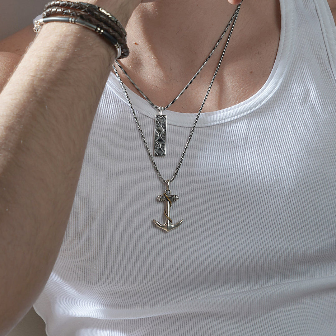 Anchor pendant in 925 sterling silver