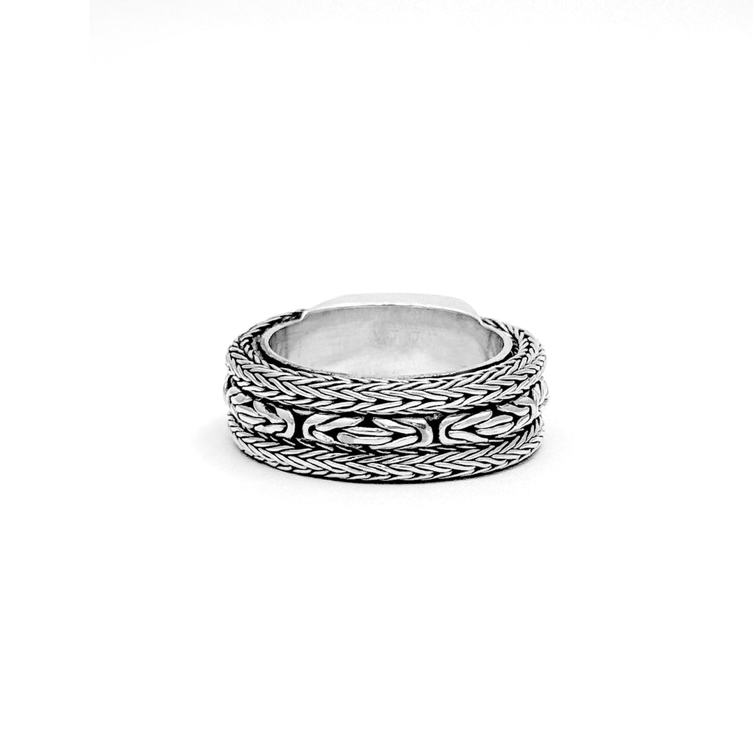Bali woven ring in Sterling silver
