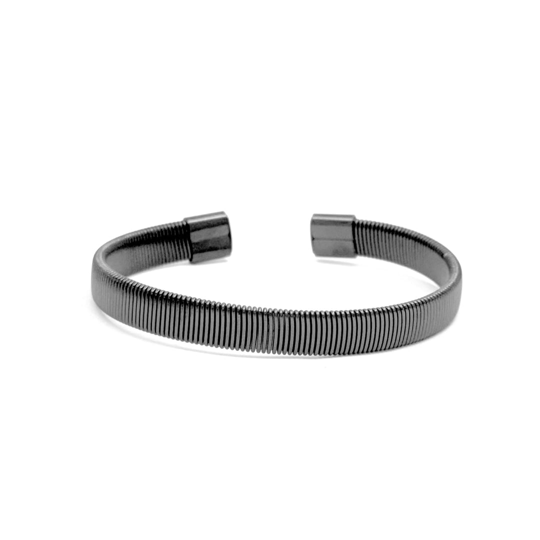 Liner patterned Cuff in Black finish