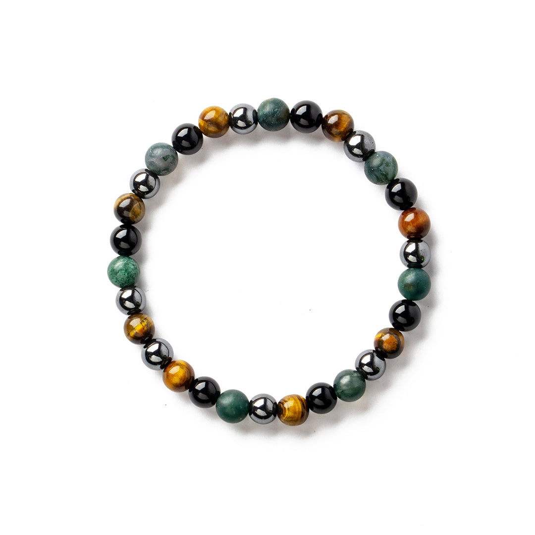 Multi Gemstone 8mm link Bracelet