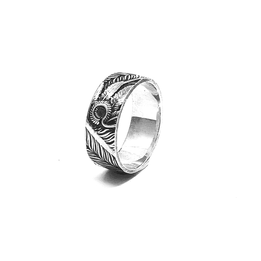 Free spirted  wanderlust Feather Ring in 925 sterling silver
