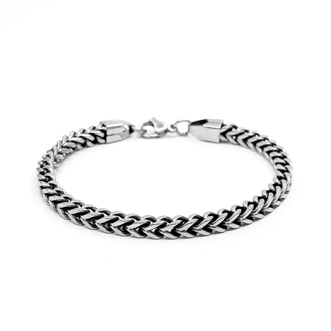5 mm Oxidized Stainless Steel Single Layer Chain Bracelet