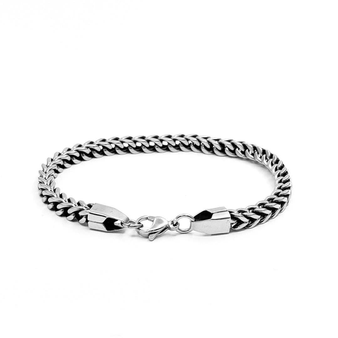 5 mm Oxidized Stainless Steel Single Layer Chain Bracelet