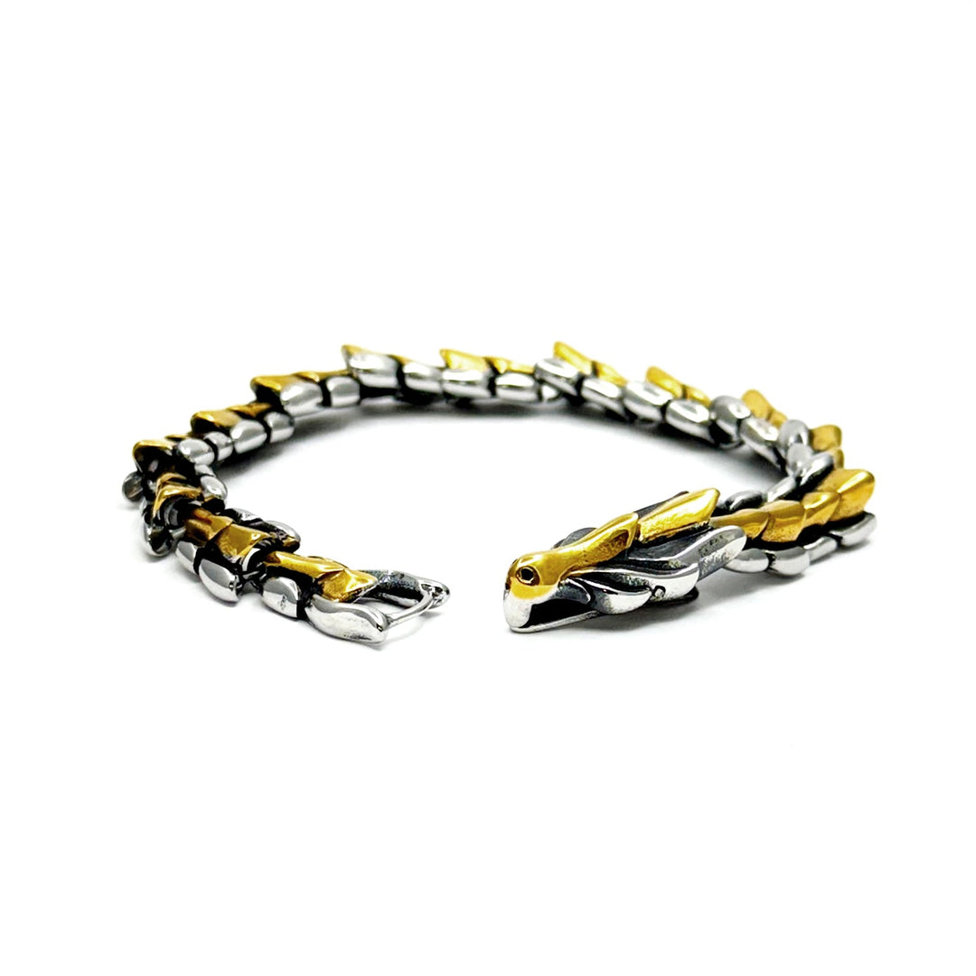 The Falcon chain Bracelet in Yellow & Oxidized Finish