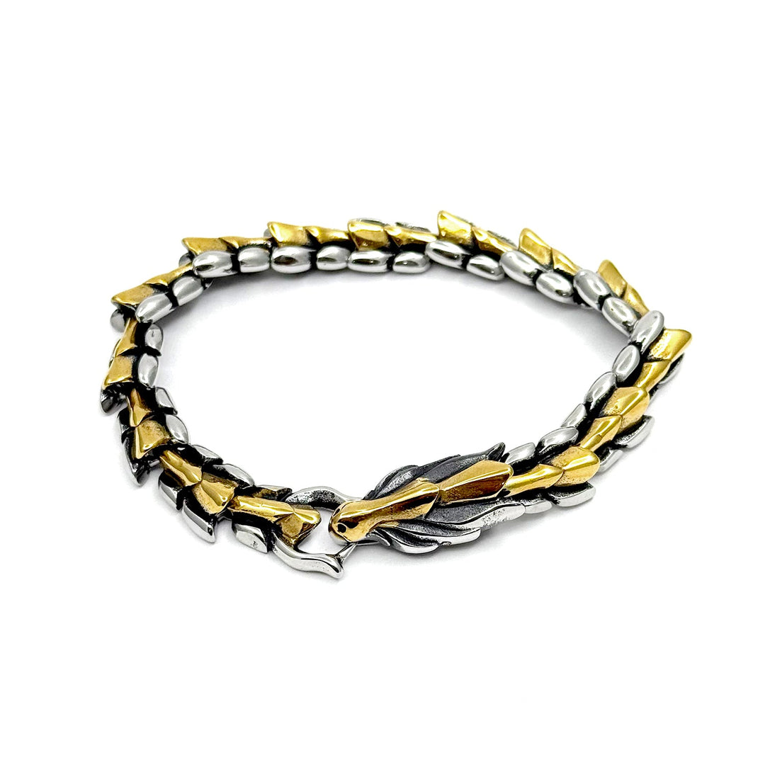 The Falcon chain Bracelet in Yellow & Oxidized Finish
