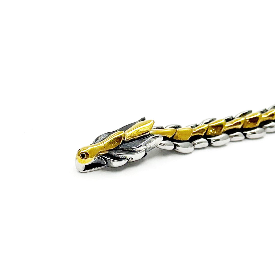 The Falcon chain Bracelet in Yellow & Oxidized Finish