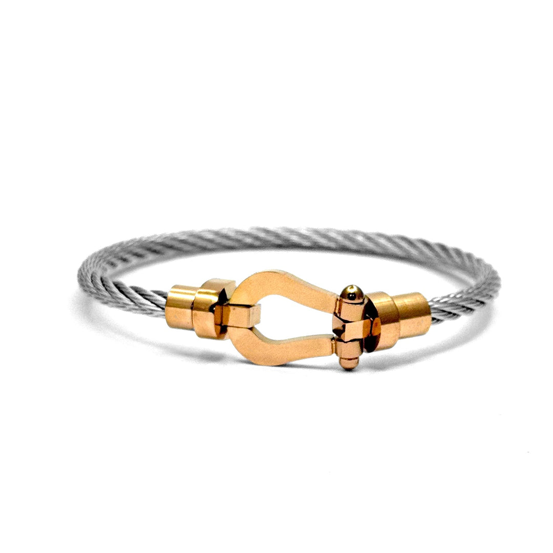 Magnetic Belt buckle with Twisted rope bracelet