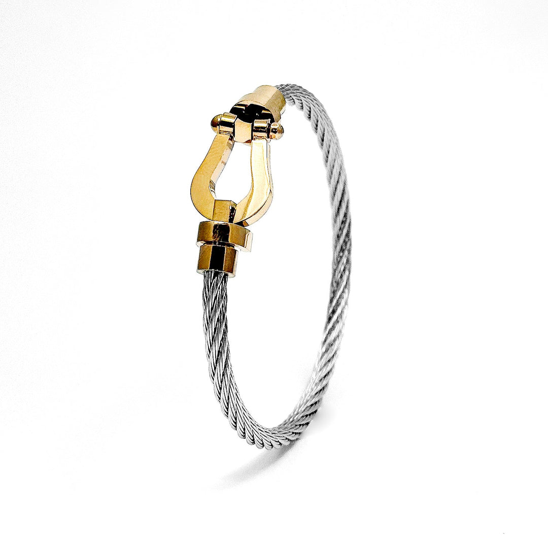 Magnetic Belt buckle with Twisted rope bracelet